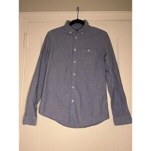 Cedarwood State Blue Cotton Long Sleeve Button-Down Shirt Men's Small